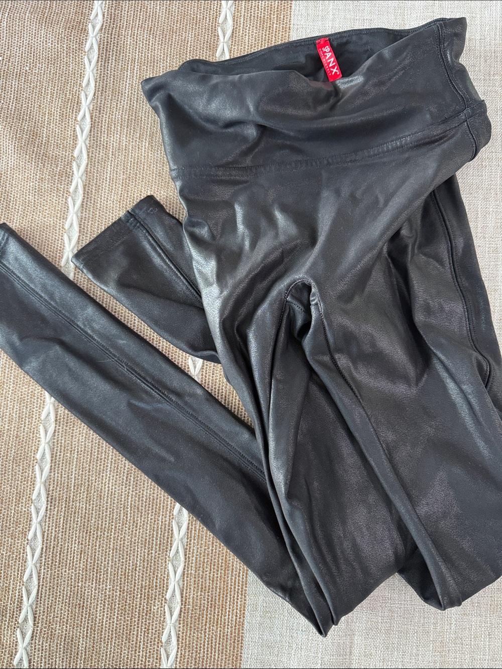 SPANX Faux Leather Leggings - Black